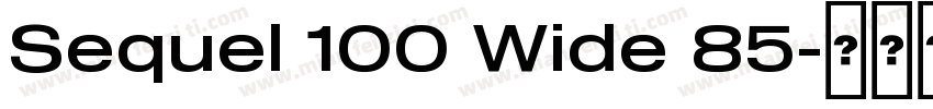 Sequel 100 Wide 85字体转换
